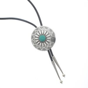 Native American Turquoise Bolo, Black or Brown Cord, each