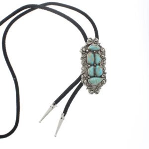 Turquoise and Silver Bolo Tie, made in USA, each