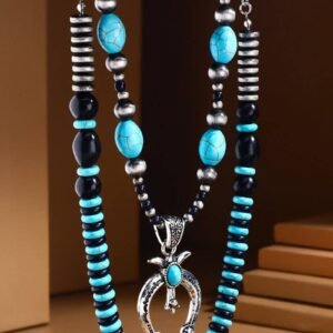 2 Layer Semi Stone Bead Necklace