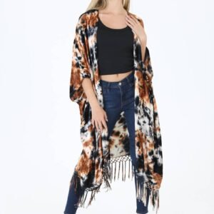 Crushed velvet kimono