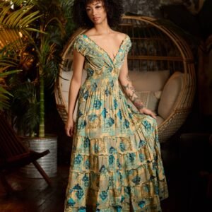 Bohemian Long Ruffle Dress/case of mixed colors-XL AVAILABLE