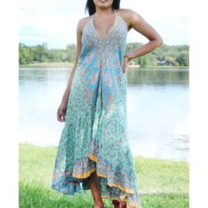 Bohemian Long Ruffle Dress/ Maxi Dress/ CASE OF MIXED COLORS