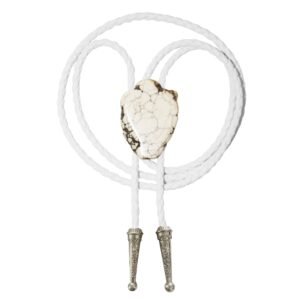 Gemstone Bolo Tie - Howlite