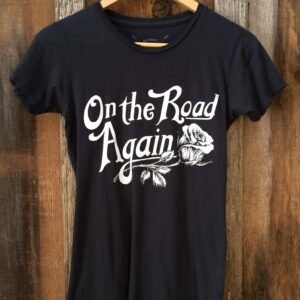On The Road Again Women's T Shirt Black/White