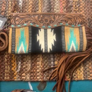 American Darling hand tooled wristlet