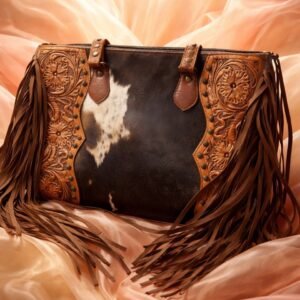 ADBGI189 Hand Tooled Western Leather and Cowhide