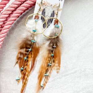 Hoop Boho Feathers