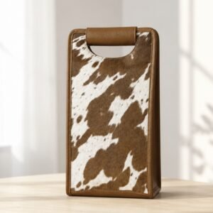 Cypress Field Hairon Leather Wine Bottle Holder