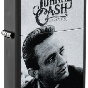 Zippo Johnny Cash Portrait Black Matte Windproof Lighter