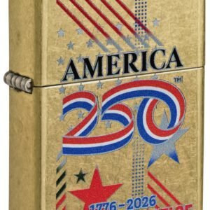 Zippo America250 Liberty & Justice Street Brass Lighter